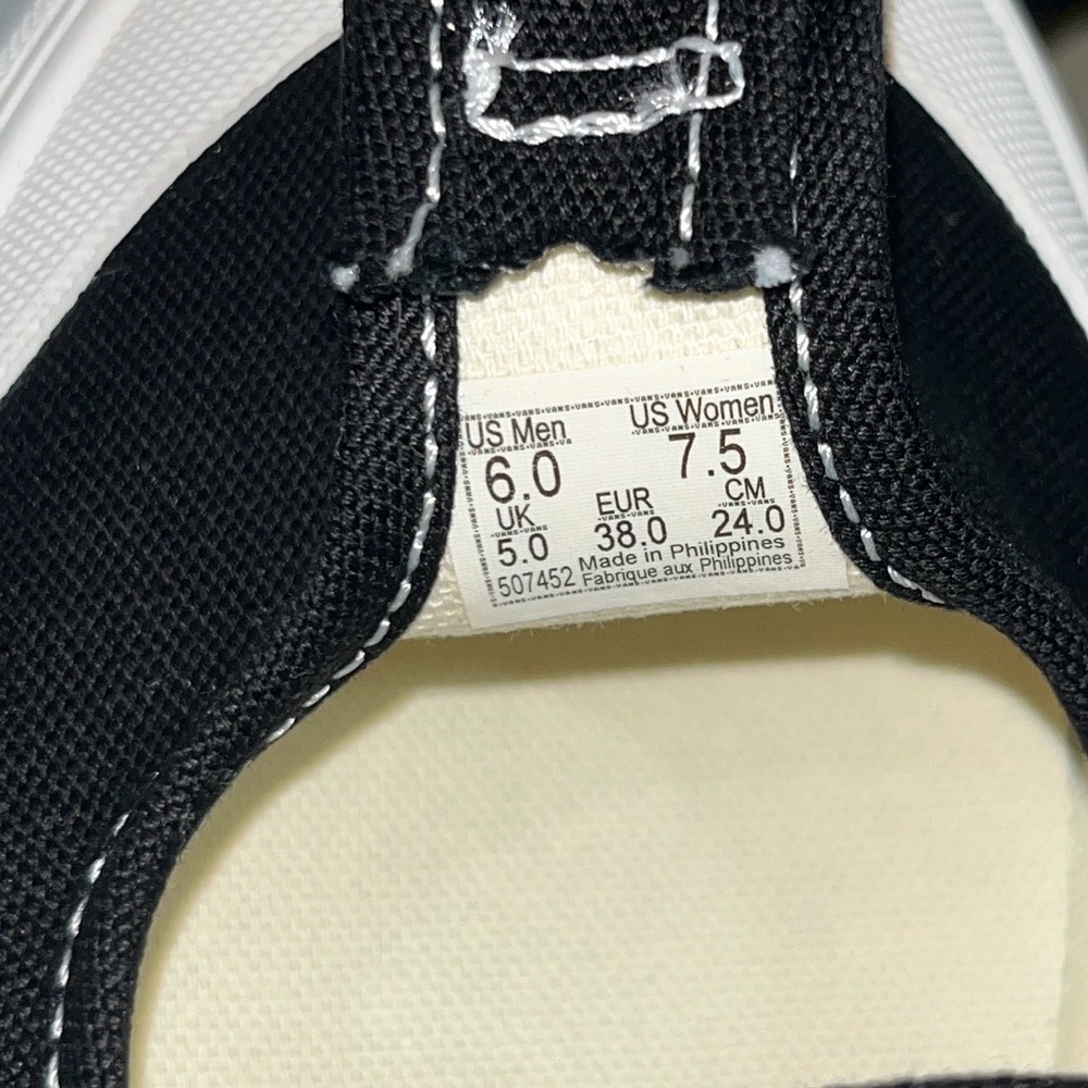 Vans Mary Jane Style 93 Sneaker Shoe with Buckle Black Canvas White Rubber NWOT - Picture 5 of 5